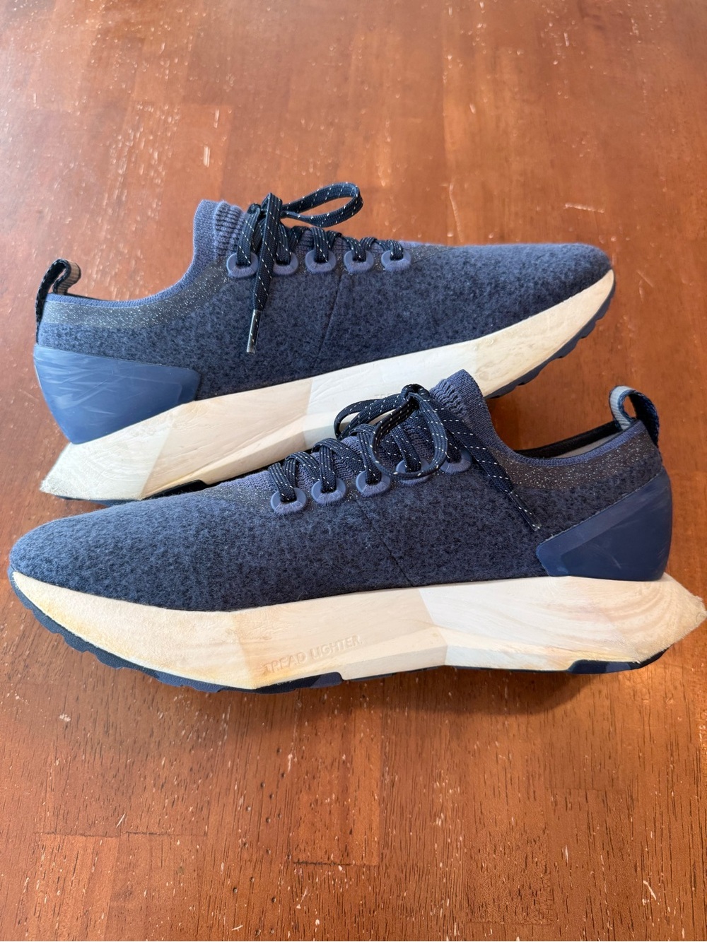 Allbirds Wool Flyer Mizzles Running Shoes Sz W 11 Blue Water Repellent Low Top - Picture 2 of 6